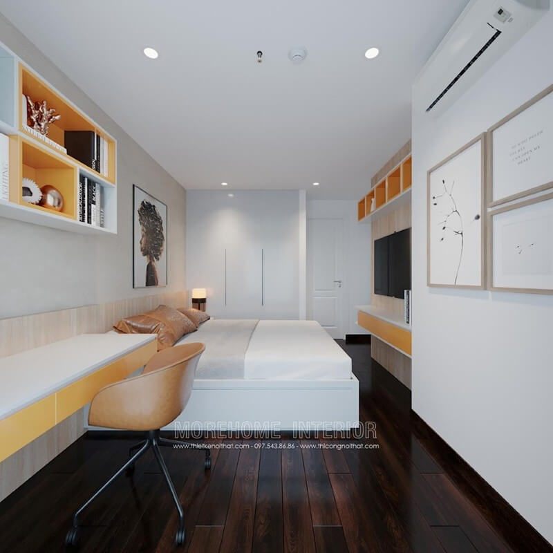 Trang trí nội thất phòng ngủ hiện đại với tranh treo tường độc đáo